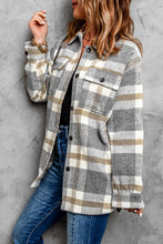 Load image into Gallery viewer, Plaid Print Pocket Women Shacket