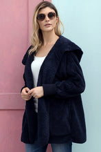 Load image into Gallery viewer, Soft Fleece Hooded Open Front Coat