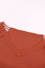 Load image into Gallery viewer, Contrast Eyelet Thermal Knit Top