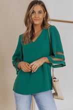 Load image into Gallery viewer, Flare Sleeve V Neck Loose Blouse
