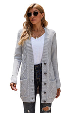 Load image into Gallery viewer, Front Pocket and Buttons Closure Cardigan