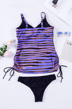 Load image into Gallery viewer, Animal Stripes Lacing Tankini Swimsuit