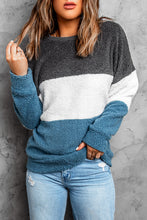 Load image into Gallery viewer, Oversized Colorblock Plush Sweatshirt