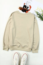 Load image into Gallery viewer, Khaki Plain Crew Neck Pullover Sweatshirt