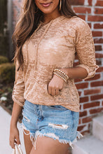 Load image into Gallery viewer, Khaki Solid Color Drawstring Hoodie with Kangaroo Pocket