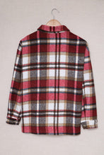 Load image into Gallery viewer, Geometric Plaid Print Pocketed Shacket