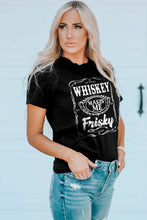 Load image into Gallery viewer, WHISKEY Makes Me Frisky Print Crewneck Graphic Tee