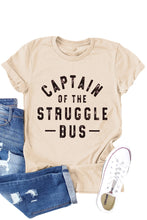 Load image into Gallery viewer, Khaki Letters Print Crew Neck Tee