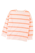 Load image into Gallery viewer, Stripe Striped Drop Shoulder Pullover Sweatshirt