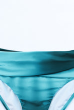 Load image into Gallery viewer, Oceanic Gradient Color Peekaboo Halter Tankini Swimsuit