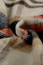 Load image into Gallery viewer, Khaki Geometric Plaid Print Pocketed Shacket