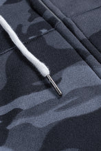 Load image into Gallery viewer, Camo Print Zip-up Hooded Coat with Pockets