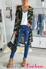 Load image into Gallery viewer, Camo Print Long Cardigan