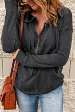 Load image into Gallery viewer, Zipped Front Stitching Hooded Sweatshirt