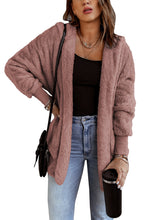 Load image into Gallery viewer, Soft Fleece Hooded Open Front Coat