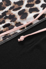 Load image into Gallery viewer, Leopard Patchwork Buttoned Hooded Sweatshirt