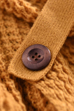 Load image into Gallery viewer, Mustard Buttoned Wrap Turtleneck Sweater