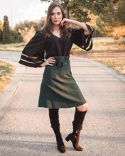 Load image into Gallery viewer, Flare Sleeve V Neck Loose Blouse