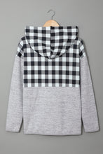 Load image into Gallery viewer, Plaid Splicing Pocketed Hoodie