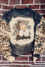 Load image into Gallery viewer, Believe Santa Clause Bleach Print Graphic Sweatshirt