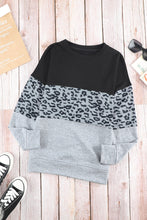 Load image into Gallery viewer, Colorblock Contrast Stitching Sweatshirt with Slits