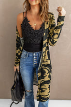 Load image into Gallery viewer, Camo Print Long Cardigan
