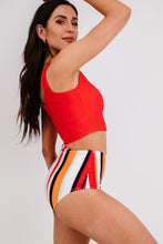 Load image into Gallery viewer, Square Neck Sleeveless Fashion Print Tankini Set