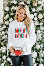 Load image into Gallery viewer, MERRY and BRIGHT Leopard Print Pullover Sweatshirt