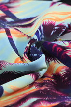 Load image into Gallery viewer, Beach Sunset Zip Front Half Sleeve One Piece Swimsuit