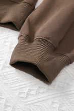 Load image into Gallery viewer, Zipped Turn Down Collar Cropped Sweatshirt with Pocket