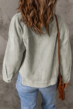 Load image into Gallery viewer, Raw Hem Flap Pockets Cropped Corduroy Jacket