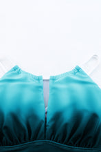 Load image into Gallery viewer, Oceanic Gradient Color Peekaboo Halter Tankini Swimsuit