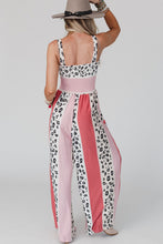Load image into Gallery viewer, Color Block Mix Print Pocketed Jumpsuit