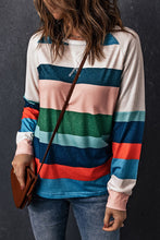 Load image into Gallery viewer, Striped Color Block Long Sleeve Top
