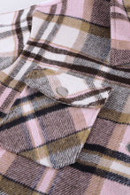Load image into Gallery viewer, Geometric Plaid Print Pocketed Shacket