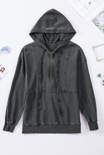 Load image into Gallery viewer, Zipped Front Stitching Hooded Sweatshirt