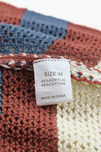 Load image into Gallery viewer, Striped Color Block Hollowed Knit Cardigan
