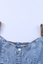 Load image into Gallery viewer, Buttoned Denim Bodycon Mini Dress