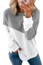 Load image into Gallery viewer, Patchwork Dropped Shoulder Sweatshirt
