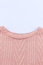 Load image into Gallery viewer, Leopard Sequin Splicing Sleeves Textured Knit Top