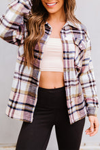 Load image into Gallery viewer, Geometric Plaid Print Pocketed Shacket