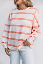 Load image into Gallery viewer, Stripe Striped Drop Shoulder Pullover Sweatshirt