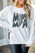 Load image into Gallery viewer, MAMA Lightning Leopard Print Long Sleeve Sweatshirt