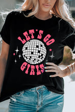 Load image into Gallery viewer, LET&#39;S GO GIRLS Disco Ball Graphic Tee
