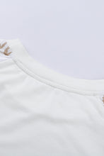 Load image into Gallery viewer, Beige Leopard Print Bubble Sleeve Top