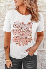 Load image into Gallery viewer, Mama Flower Leopard Print Short Sleeve Graphic Tee