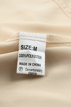 Load image into Gallery viewer, Beige Leopard Mesh Bubble Sleeve Split Neck Blouse