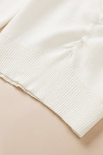 Load image into Gallery viewer, Beige Ruched Sweetheart Neckline Rib Knit Sweater
