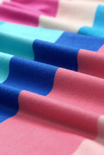 Load image into Gallery viewer, Multicolor Color Block Striped Bow Knot Straps Maxi Dress