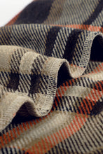 Load image into Gallery viewer, Khaki Geometric Plaid Print Pocketed Shacket